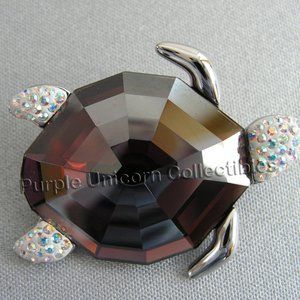 Swarovski Crystal Paradise Corporito Turtle Brooch